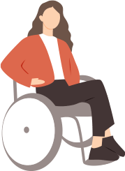 Woman in wheelchair